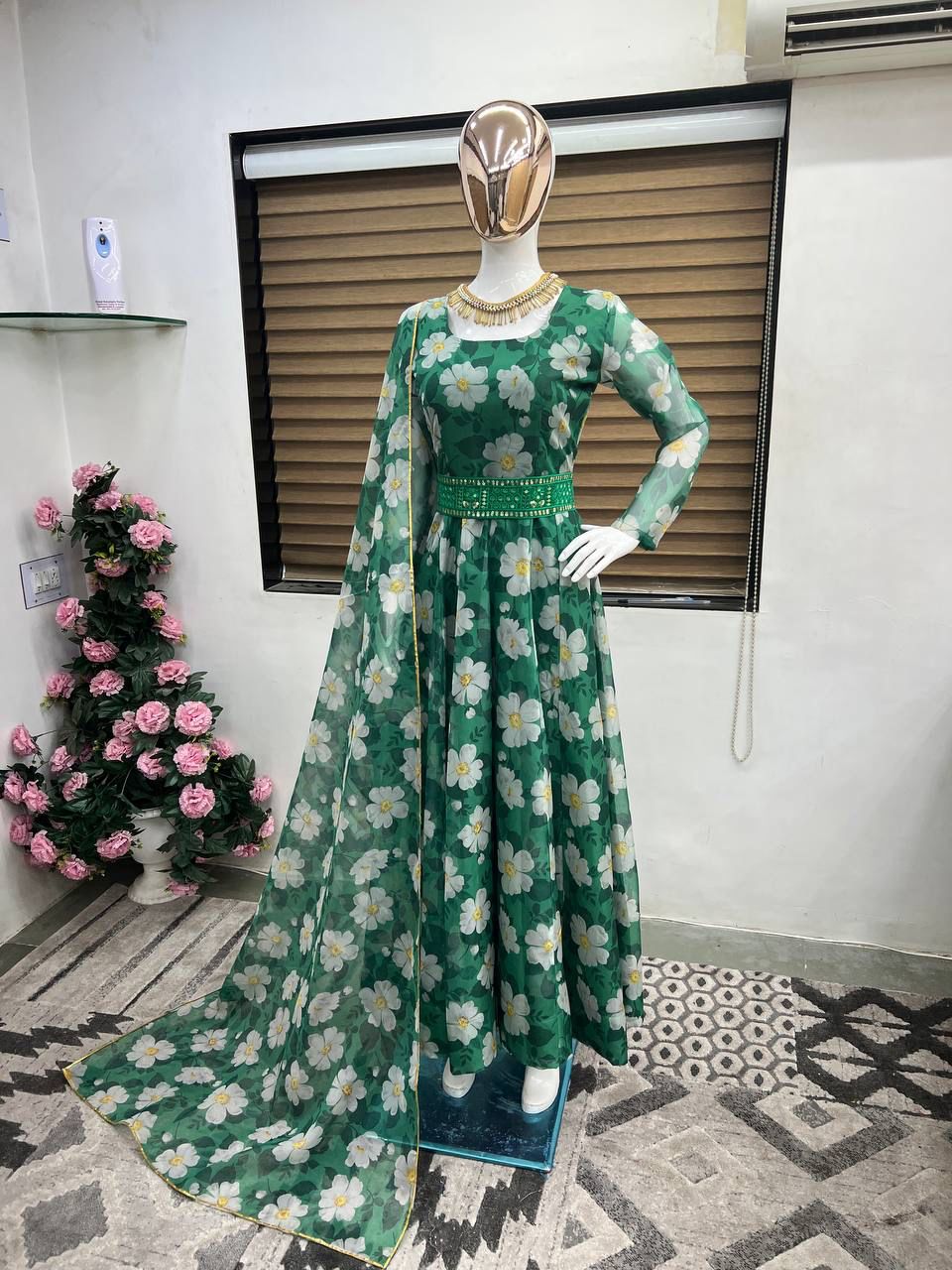 Nsr 717 Soft Organza Silk Printed Readymade Suits Catalog